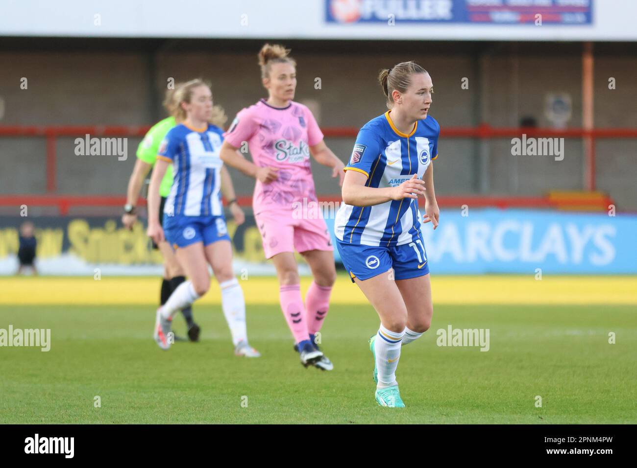 Stade Broadfield, Crawley, Royaume-Uni. 19th avril 2023. Elisabeth Terland (11, Brighton) lors d'un match dans la Super League féminine de Barclays le 19 avril 2023, entre Brighton & Hove Albion et Everton Women au Broadfield Stadium, Crawley, Royaume-Uni (Bettina Weissensteiner/SPP) Credit: SPP Sport Press photo. /Alamy Live News Banque D'Images