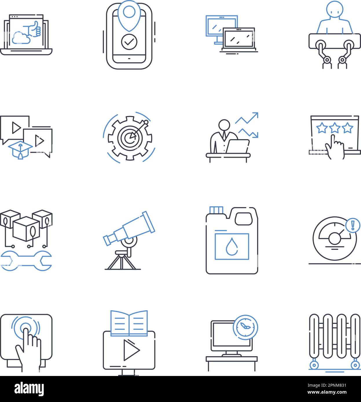 Collection d'icônes de la ligne de logistique du transport. Expédition, Logistique, transport, transport, chaîne d'approvisionnement, Porteuse, vecteur d'entreposage et linéaire Illustration de Vecteur