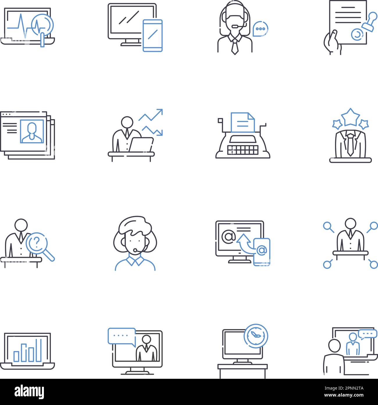 Collection d'icônes de ligne de procédure. Opération, chirurgie, intervention, traitement, technique, Méthode, vecteur de protocole et illustration linéaire. Approche Illustration de Vecteur
