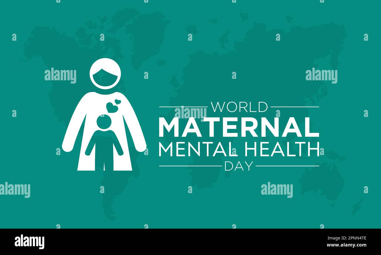 Journée mondiale de la santé mentale maternelle. Modèle vectoriel pour bannière, carte de vœux, affiche avec arrière-plan. Illustration vectorielle. Illustration de Vecteur