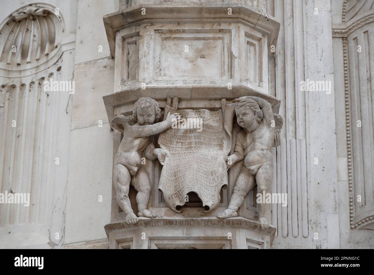 Trg Republike Hrvatske, Cathédrale de St. Jacob (Sveti Jakov), Sibenik, Sibensko-Kninska, Croatie Banque D'Images