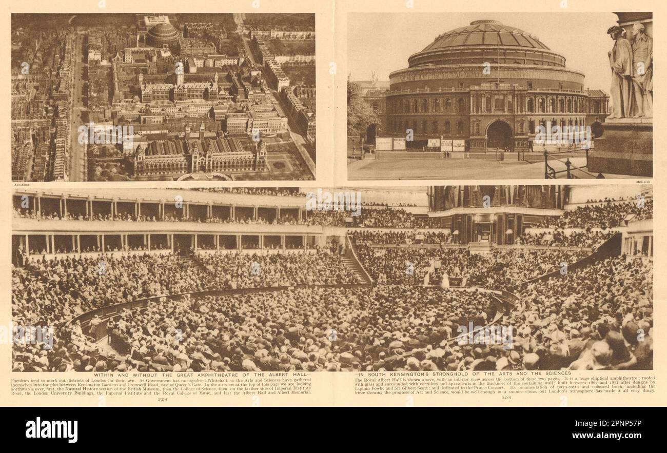 Royal Albert Hall, South Kensington. À partir de l'impression air/intérieur/extérieur 1926 Banque D'Images