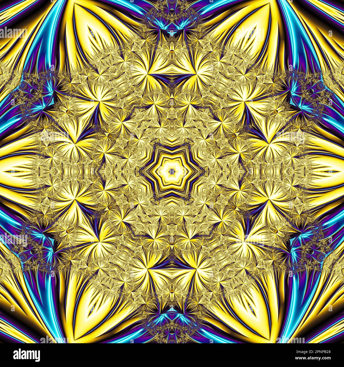 Infini Mandelbrot Fractal Zoom Art coloré rendu Résumé Science mathématique Art Banque D'Images