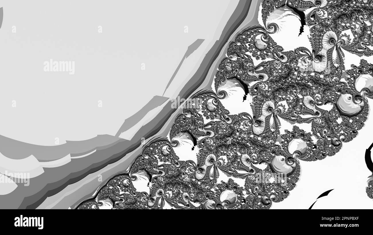 Infini Mandelbrot Fractal Zoom Art coloré rendu Résumé Science mathématique Art Banque D'Images