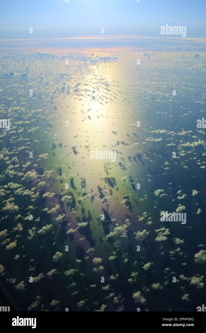 réflexion de la lumière dans le nuage Banque D'Images