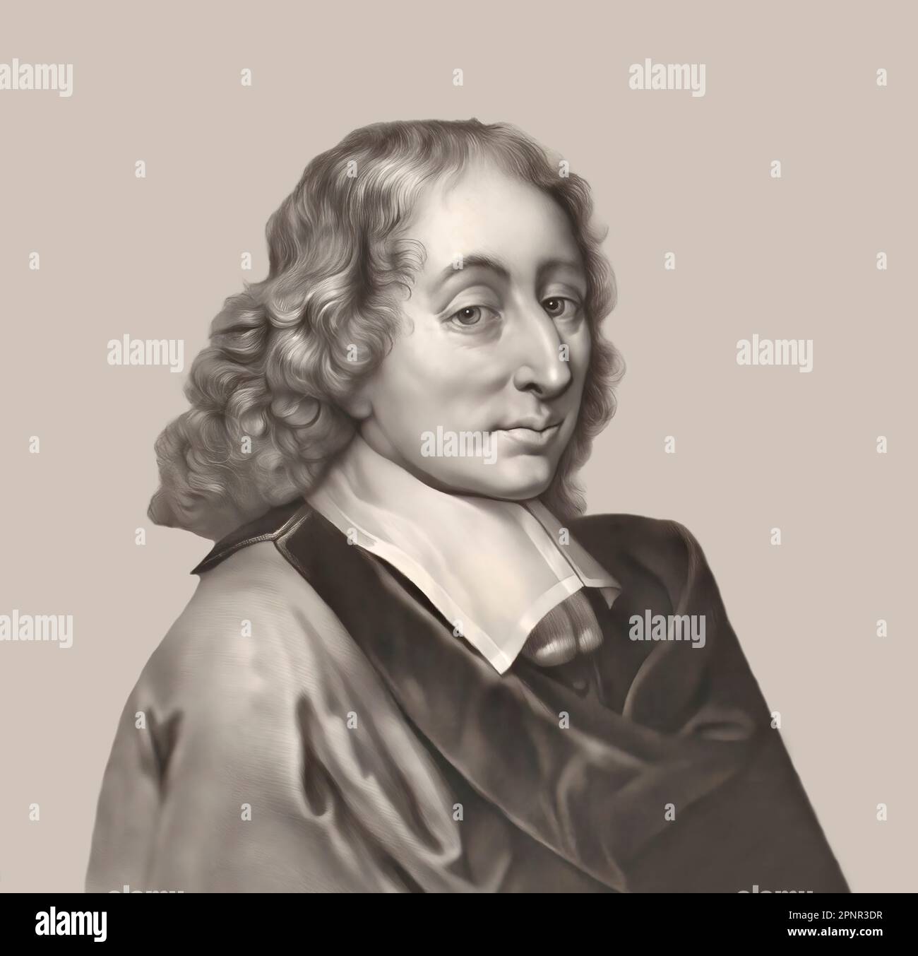 Blaise Pascal, 1623 – 1662, mathématicien français et théologien catholique Banque D'Images