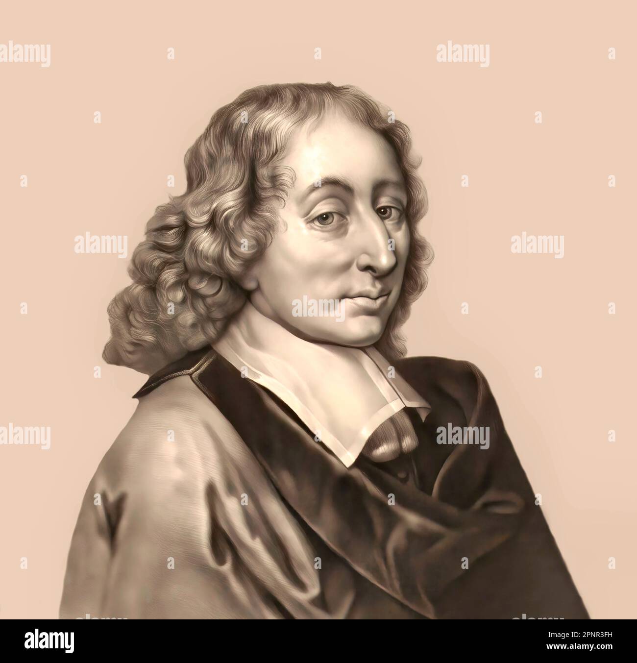 Blaise Pascal, 1623 – 1662, mathématicien français et théologien catholique Banque D'Images
