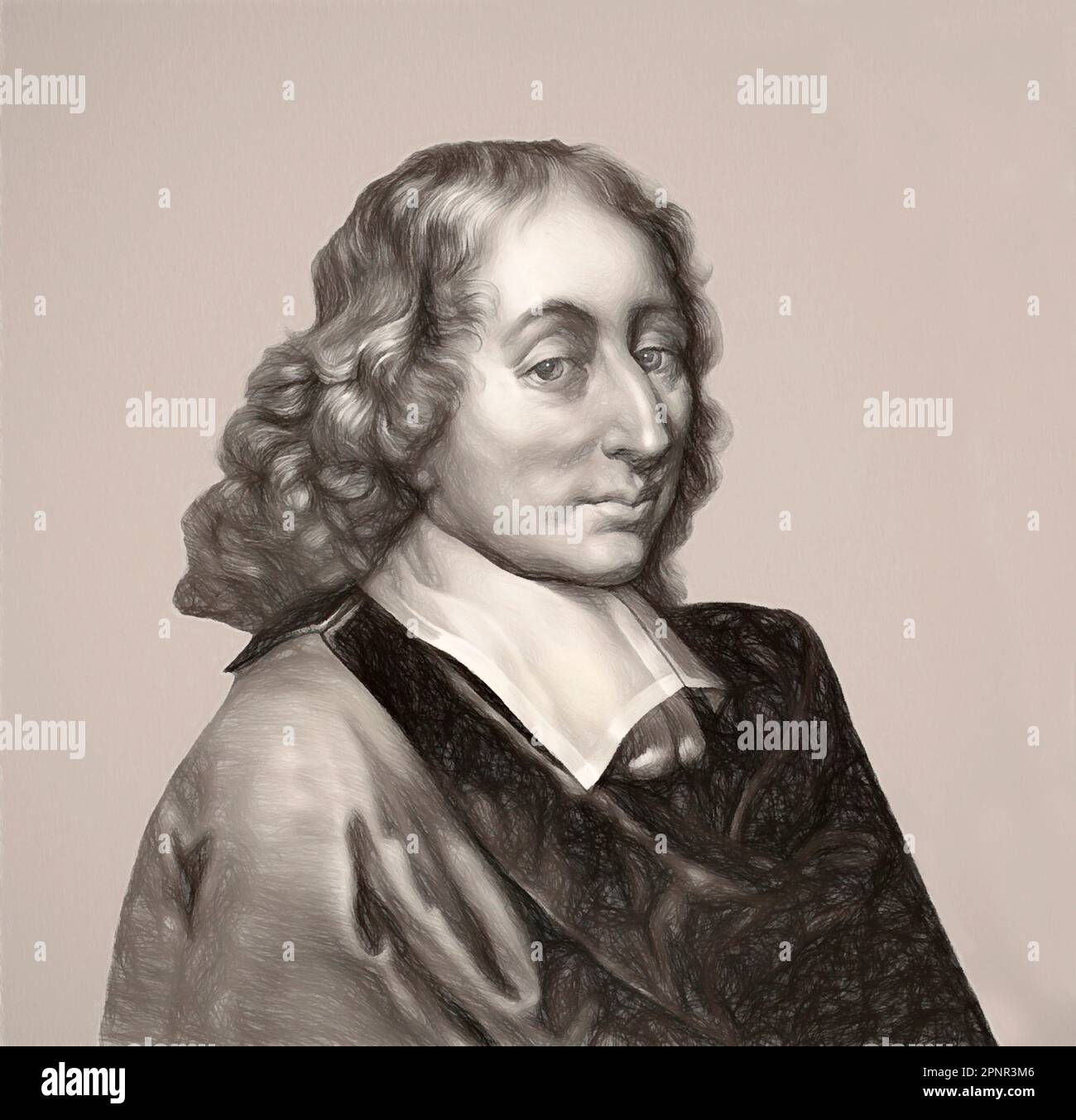 Blaise Pascal, 1623 – 1662, mathématicien français et théologien catholique Banque D'Images