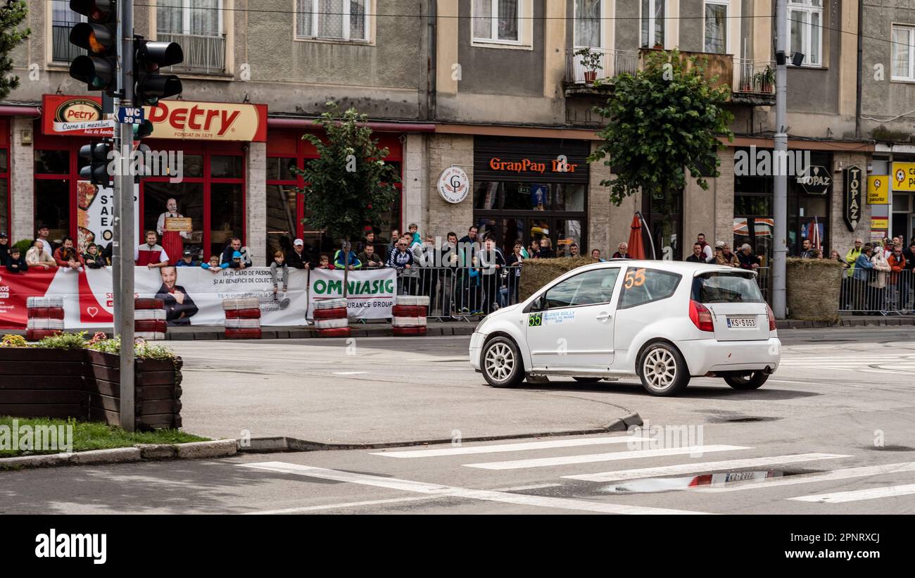 Marosvasarhely/ Transylvanie - 23 juin RD 2018: Citroën/C2 en cours de Super Rally Trofeul Targu Mures. Banque D'Images