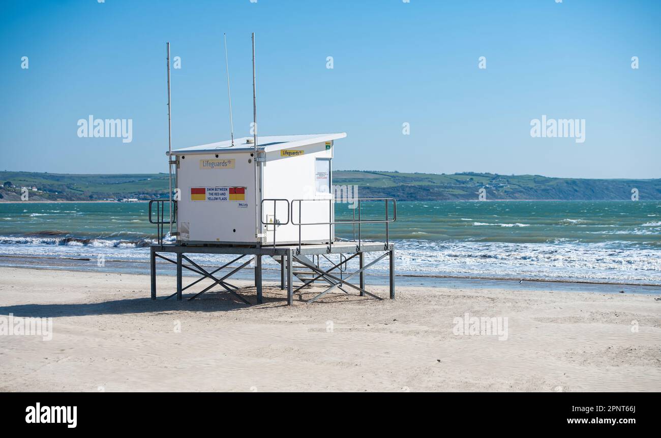 Lifeguard station sur la plage. Banque D'Images