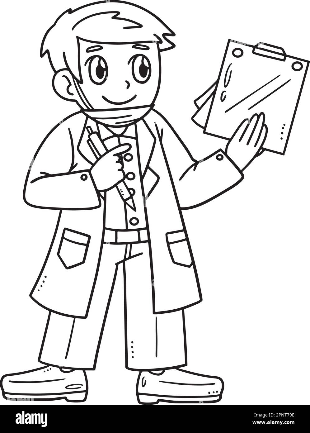 Page de coloriage isolée pour enfants Illustration de Vecteur