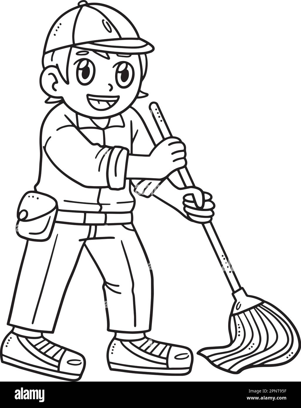 Entretien nettoyage de la page de coloriage isolée pour les enfants Image  Vectorielle Stock - Alamy