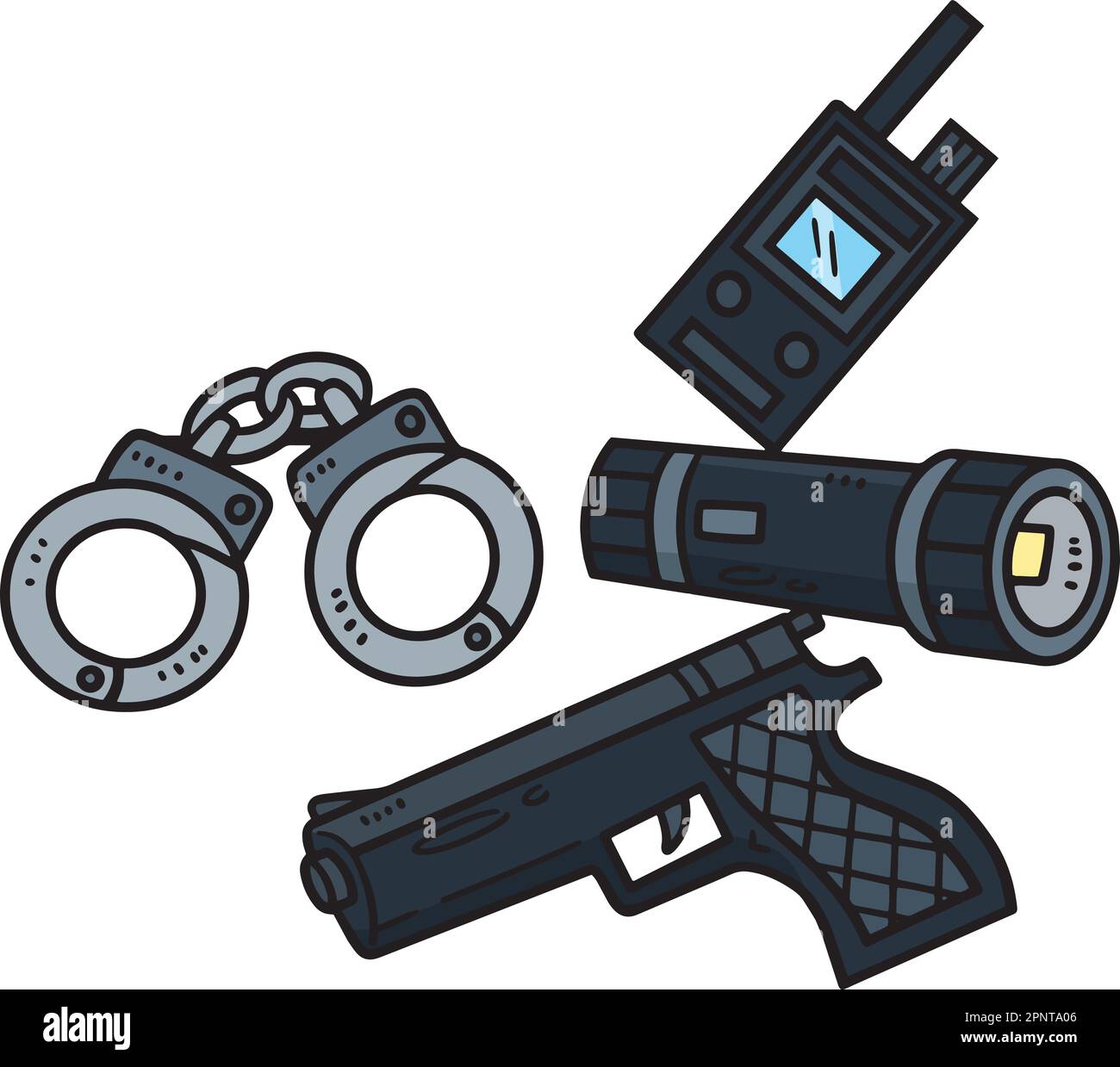 Véhicule de police couleur Clipart Illustration de Vecteur