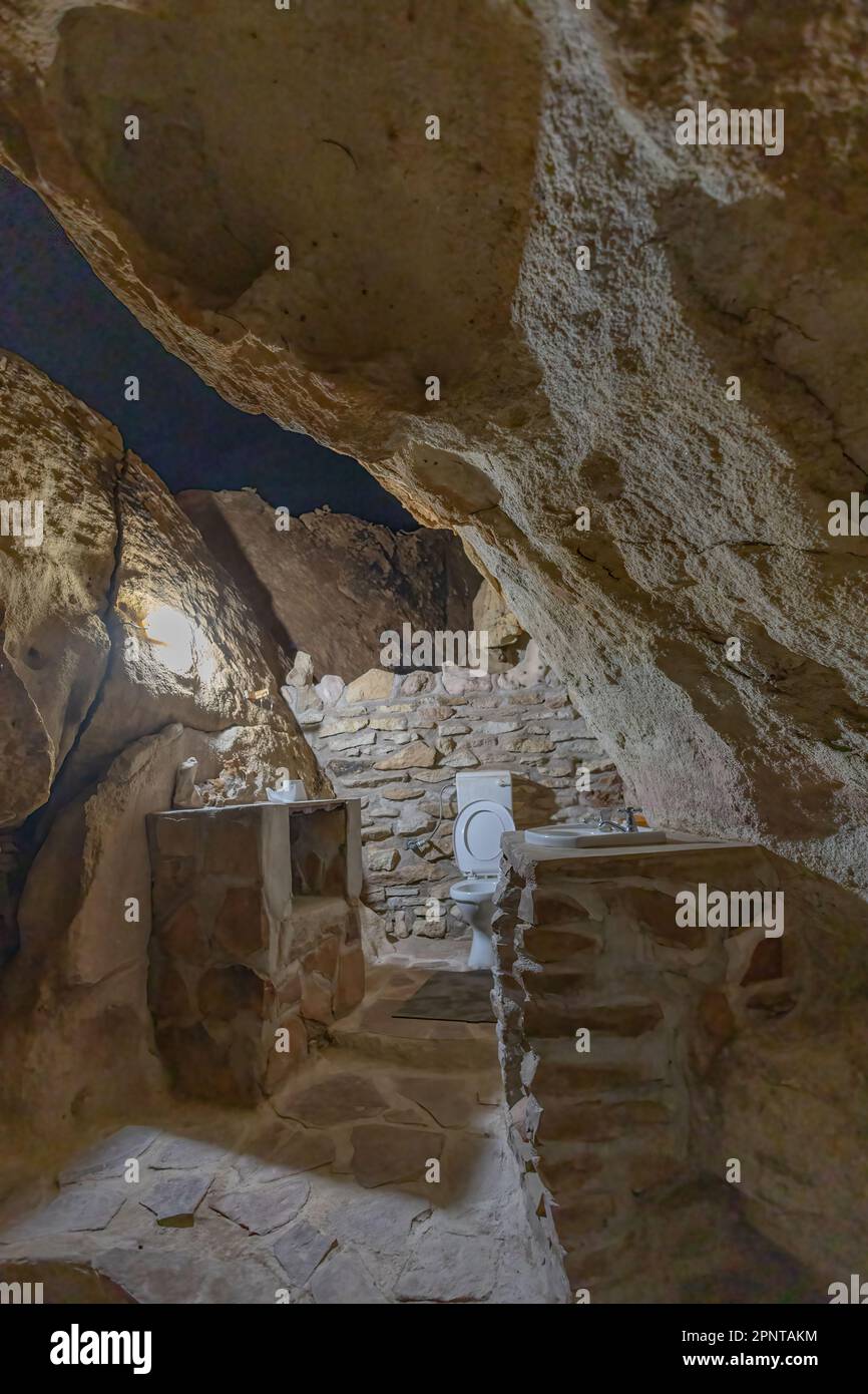 Salle de bains pittoresque dans les rochers de Namibie Banque D'Images