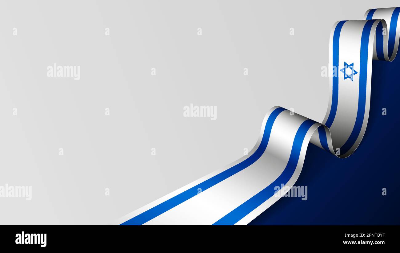 Israël ruban drapeau arrière-plan. Élément d'impact pour l'utilisation que vous voulez en faire. Illustration de Vecteur