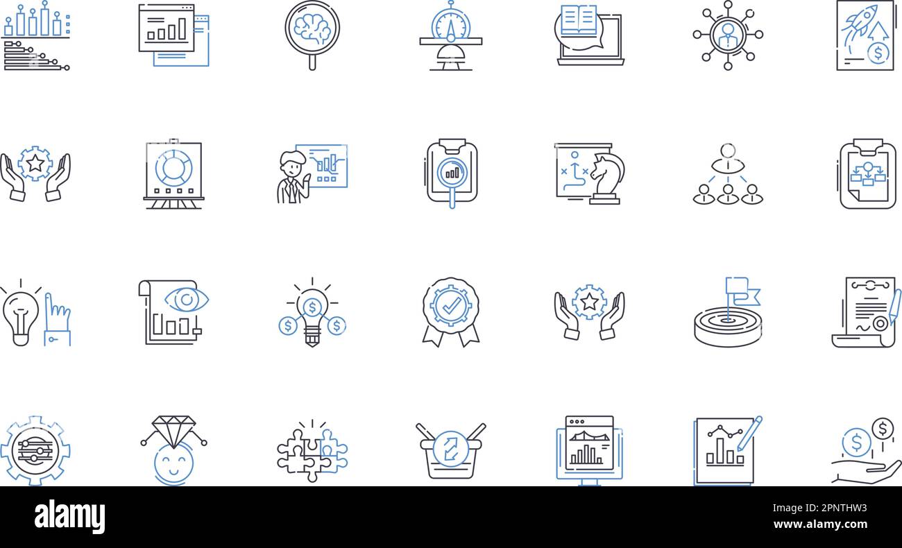 Collection d'icônes de plan de jeu et de ligne tactique. stratégie, approche, exécution, planification, perspective, méthode, vecteur de photocalque et illustration linéaire Illustration de Vecteur
