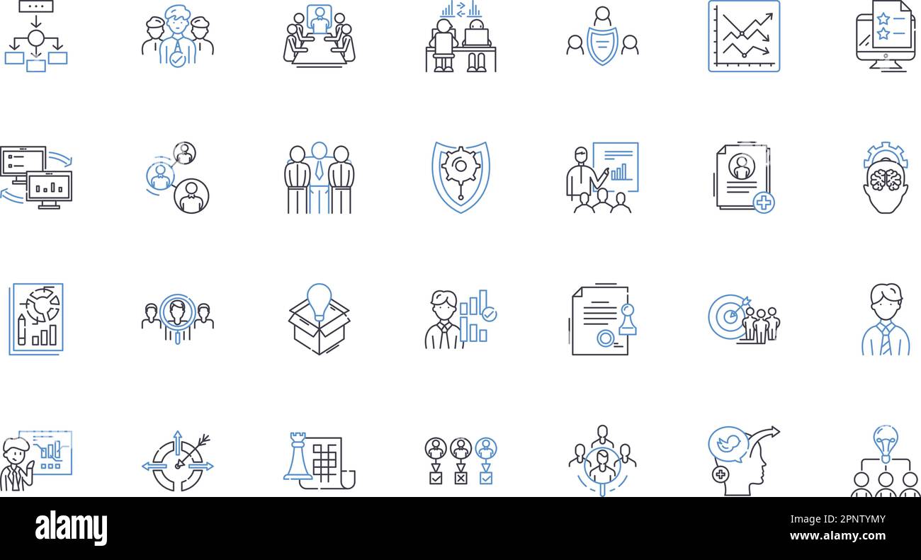 Collection d'icônes de ligne de l'organiseur. Ranger, organiser, système, planificateur, rationaliser, Trier, vecteur de catalogue et illustration linéaire. Méthodique, catégorisé, soigné Illustration de Vecteur