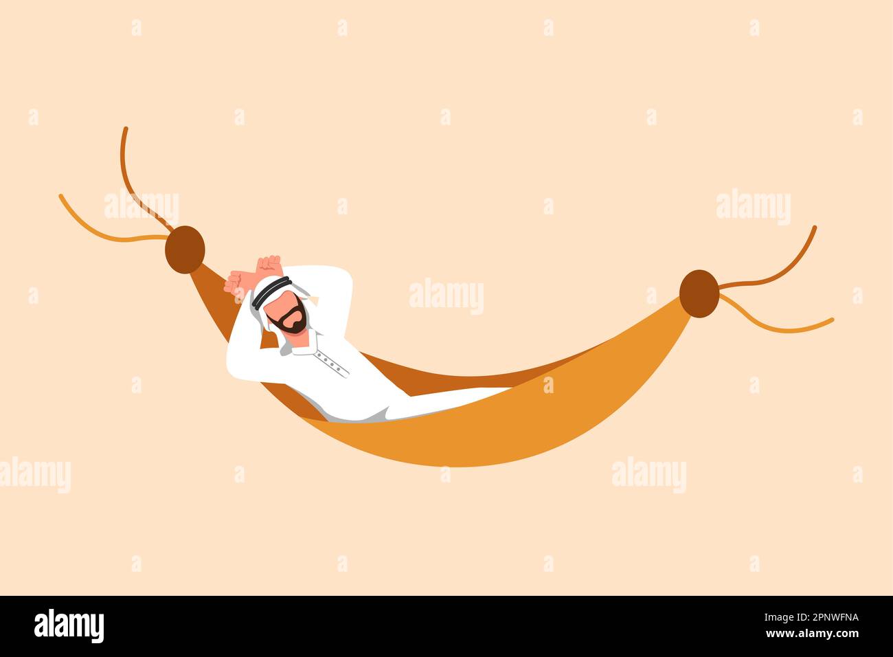 Conception d'affaires dessin d'homme d'affaires arabe allongé dans hamac et  rêvant de l'argent grand. Confort, vacances, repos et loisirs. Réaliser des  objectifs financiers Photo Stock - Alamy