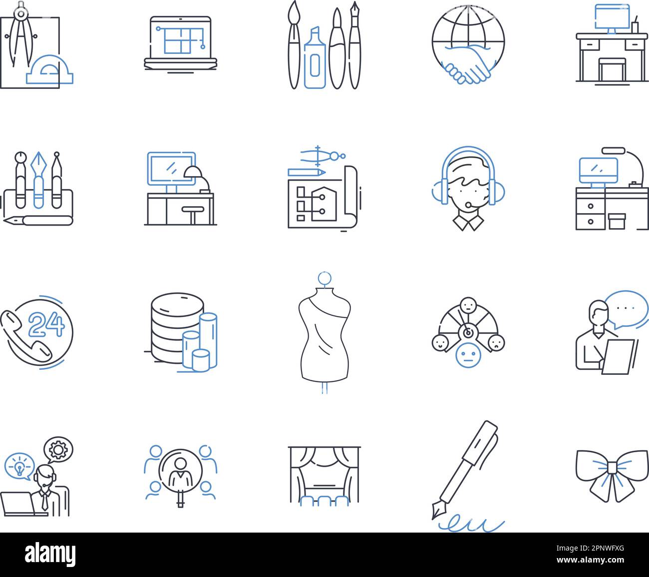 Collection d'icônes de ligne d'entreprise privée. Capitalisme, entrepreneuriat, innovation, investissement, concurrence, Efficacité, vecteur de bénéfices et linéaire Illustration de Vecteur