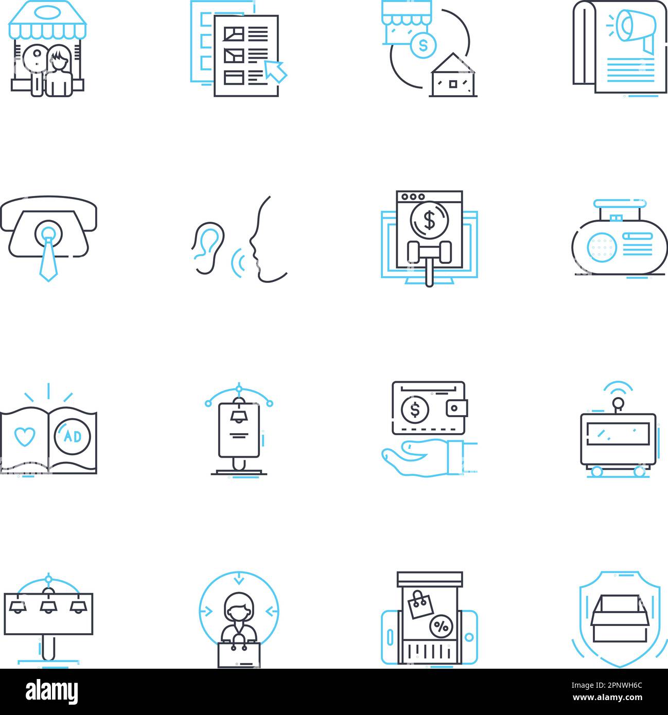 Jeu d'icônes linéaires du lendemain de Noël. Vente, achats, réductions, économies, offres, Panneaux vecteur et concept hiver, Canada. Tradition, cadeaux, contour des fêtes Illustration de Vecteur