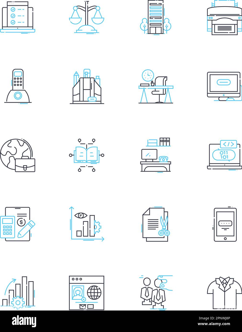 Jeu d'icônes linéaires de social nerk. Facebook, Twitter, Instagram, LinkedIn, Snapchat, TikTok, vecteur de ligne WhatsApp et signes de concept. Pinterest, Reddit Illustration de Vecteur