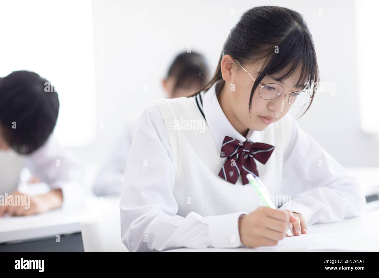 Les élèves du secondaire qui suivent une classe Banque D'Images