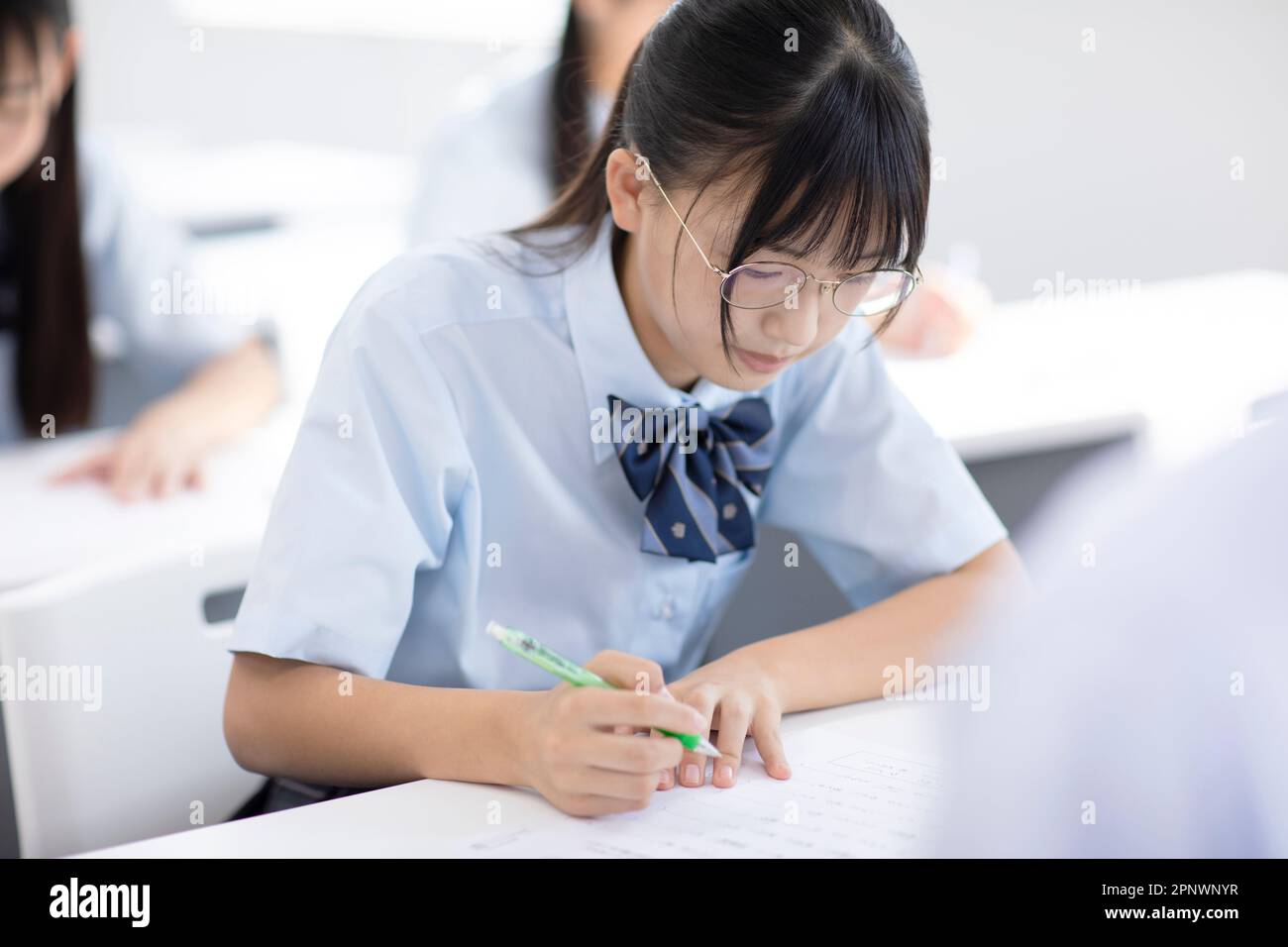 Les élèves du secondaire qui suivent une classe Banque D'Images