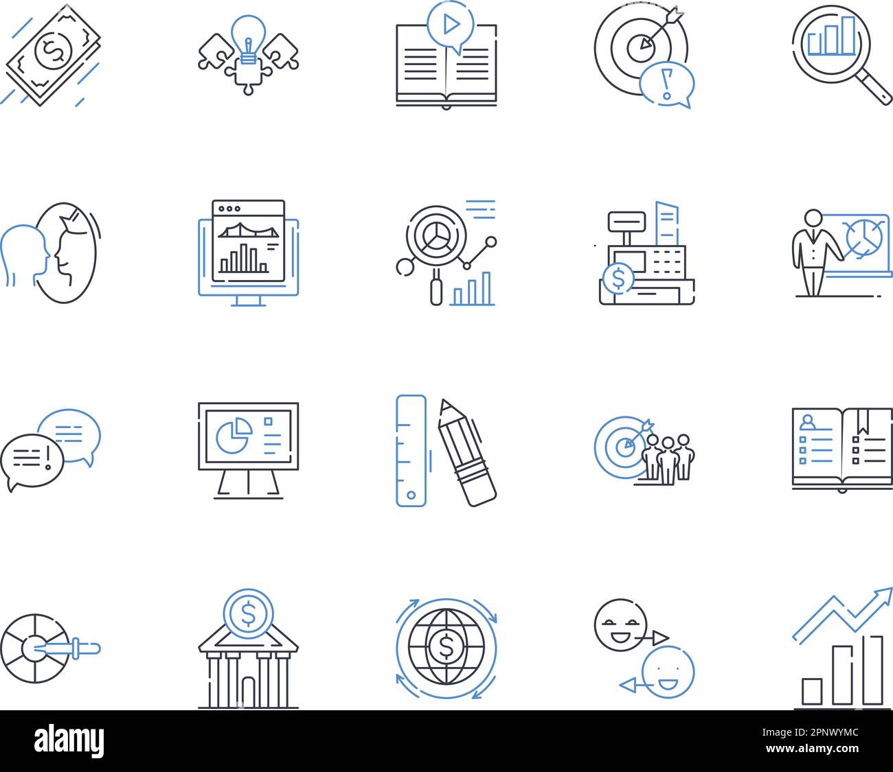 Collection d'icônes de ligne bancaire éthique. Durabilité, transparence, équité, responsabilité, intégrité, Responsabilité, vecteur socialement responsable Illustration de Vecteur