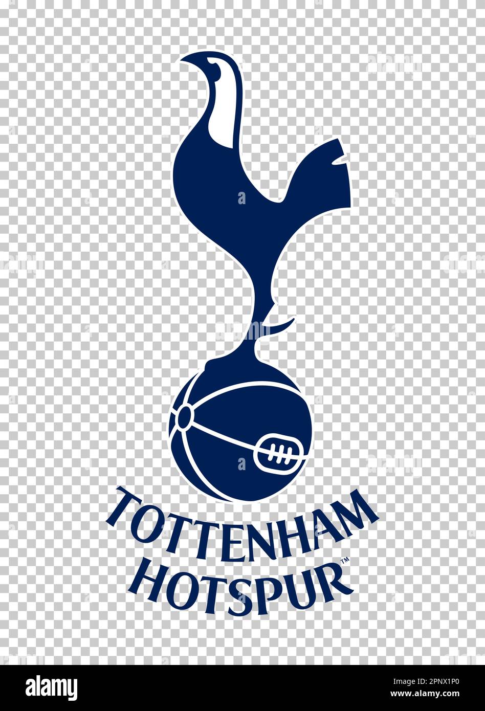 Emblème du club de football Tottenham Hotspur England sur fond transparent. Illustration vectorielle Illustration de Vecteur