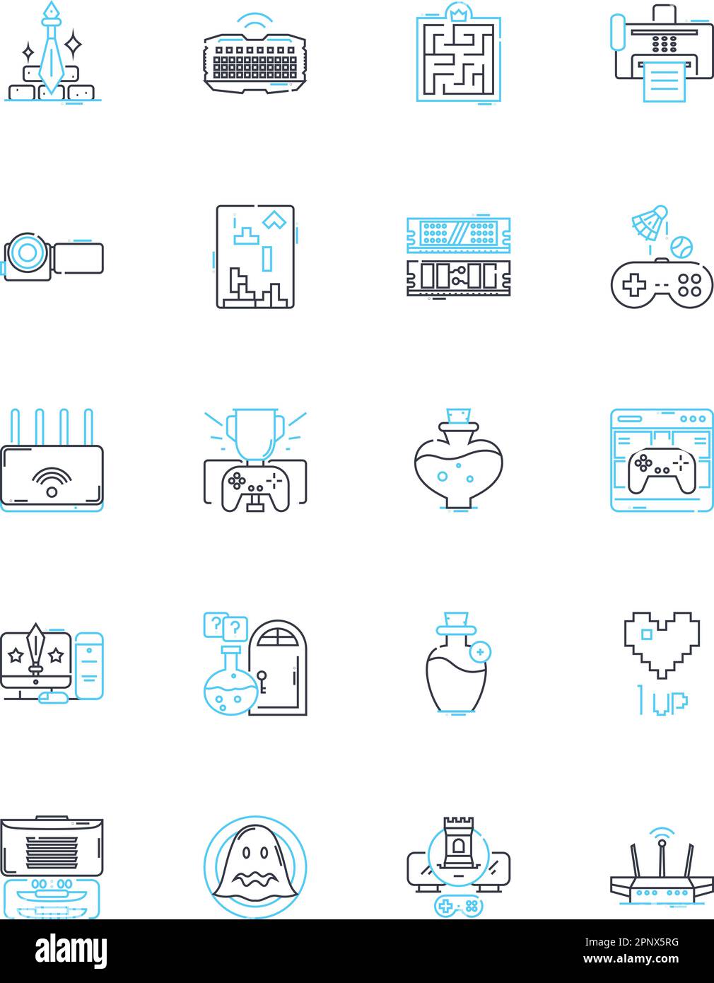 Ensemble d'icônes linéaires des genres de films. Action, aventure, comédie, crime, drame, Fantaisie, vecteur de ligne historique et signes de concept. Horreur, mystère, romance Illustration de Vecteur