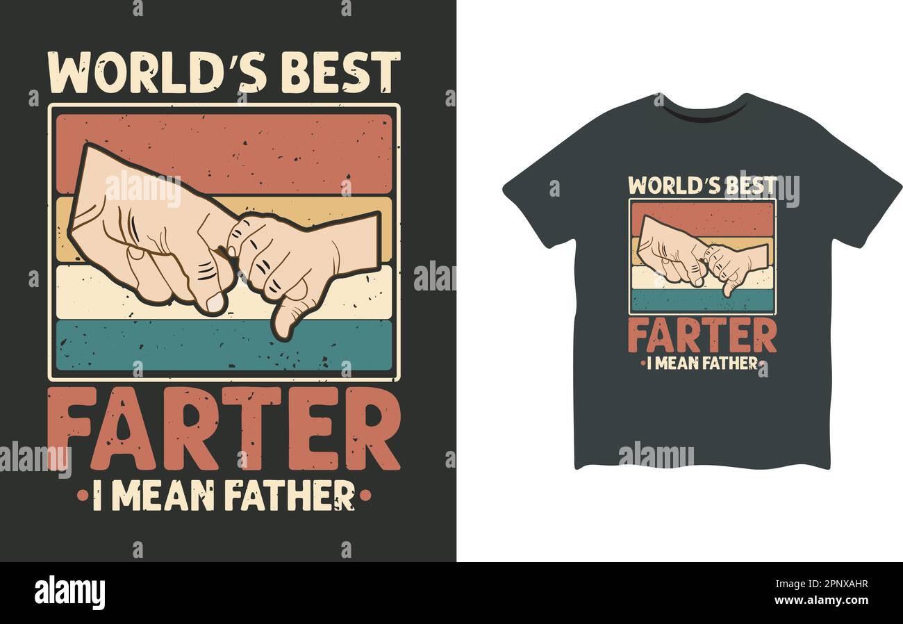 Meilleur Farter au monde Je veux dire Père rétro Vintage fête des pères Design, heureux père t-shirt design Illustration de Vecteur