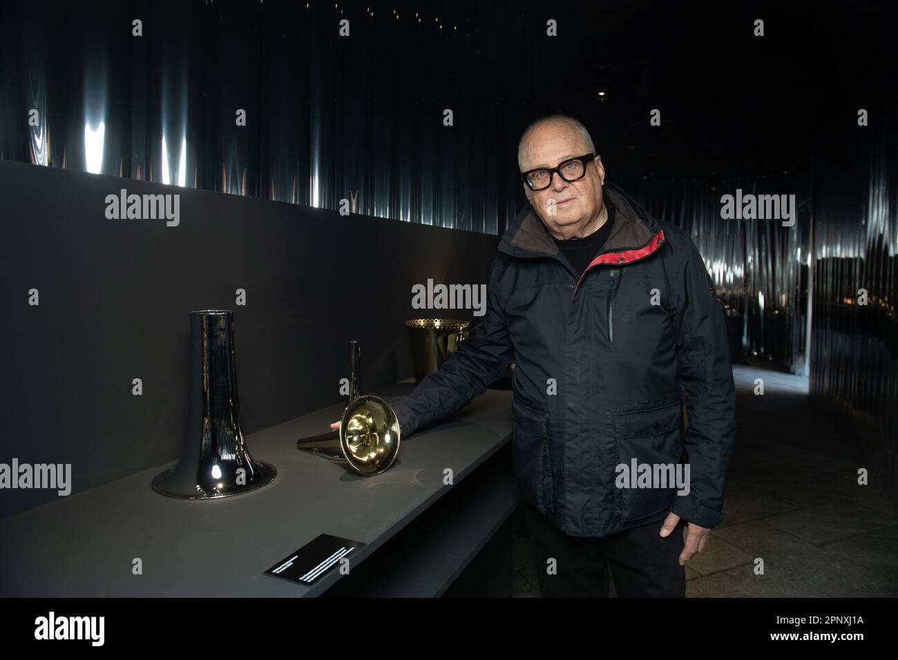 Alberto Alessi Milan Design week 2023 Alessi Design Milan, Italie. 17th avril 2023. © SGPItalia ID 129370 crédit non exclusif: SIPA US/Alamy Live News Banque D'Images