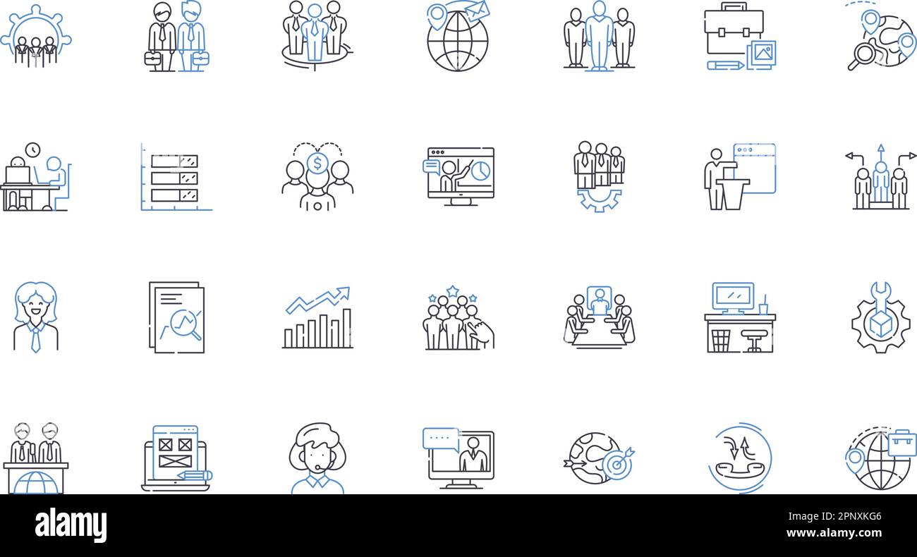 Collection d'icônes de ligne d'entrepreneur indépendant. Freelance, travailleur indépendant, flexible, entrepreneurial, autonomie, Contractuel, vecteur externe et linéaire Illustration de Vecteur