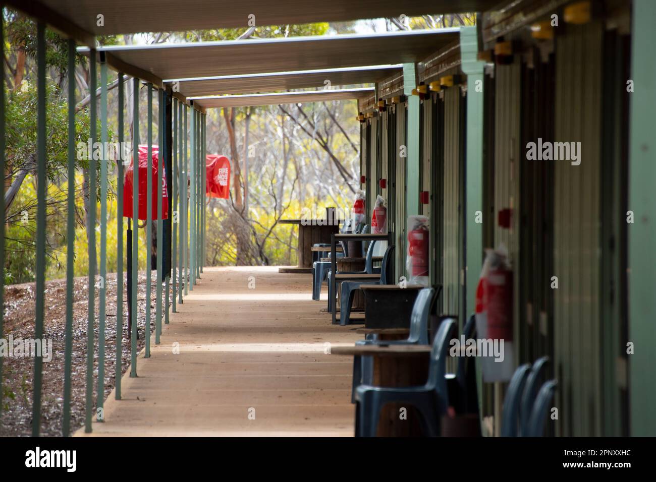 Hébergement dans le camp minier dans l'Outback Banque D'Images