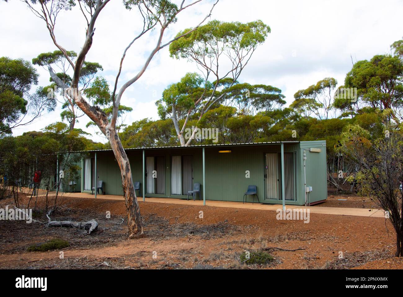 Hébergement dans le camp minier dans l'Outback Banque D'Images