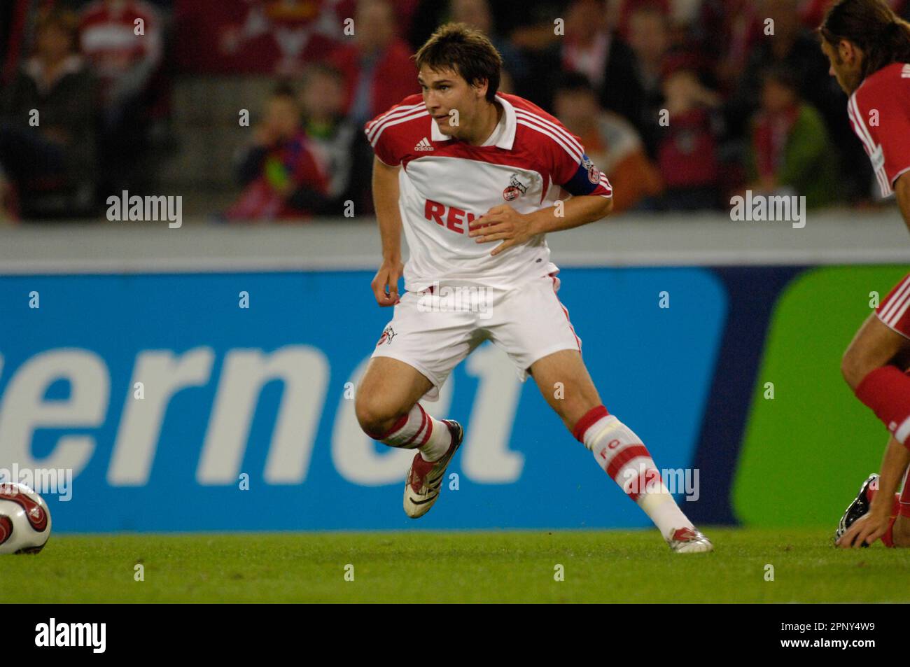 Patrick Helmes Aktion, Fußball Bundesliga Testspiel 1.FC Köln - FC Bayern München 3:1, 31.7.2007 Banque D'Images