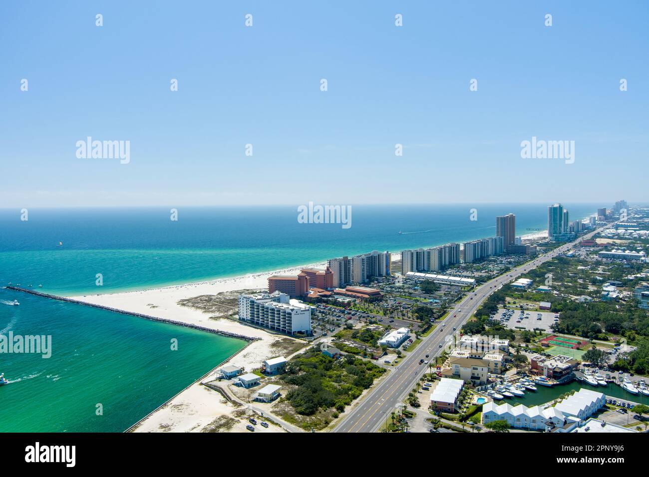 Vue aérienne de Orange Beach, Florida Banque D'Images