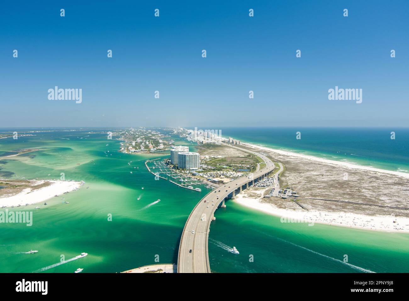 Vue aérienne de Orange Beach, Florida Banque D'Images