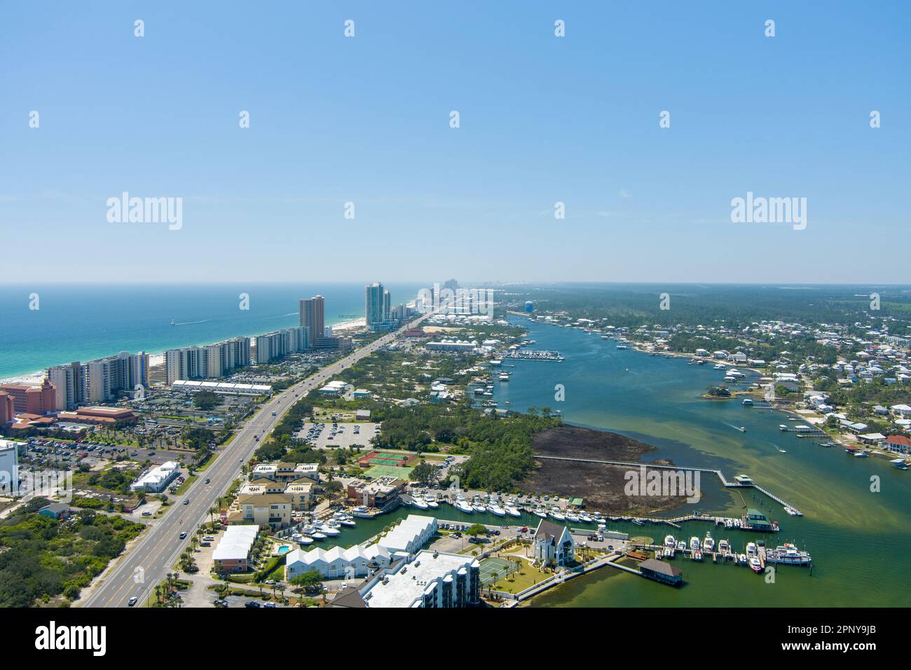 Vue aérienne de Orange Beach, Florida Banque D'Images