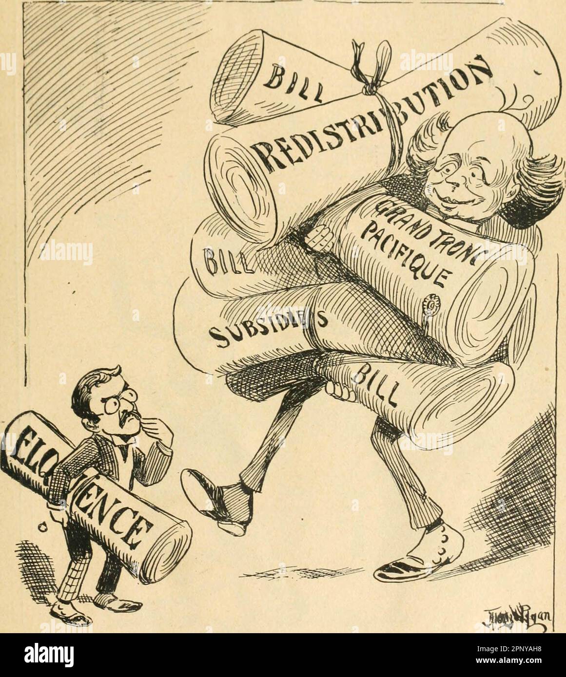 'Caricature politique au Canada = caricature politique de lance libre au Canada' (1904) Banque D'Images