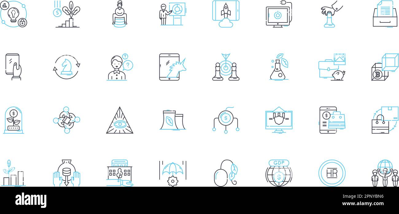 Ensemble d'icônes linéaires de proximité en ligne. Engagement, sensibilisation, médias sociaux, collaboration, communauté, Sensibilisation, vecteur de ligne d'impact et signes conceptuels Illustration de Vecteur