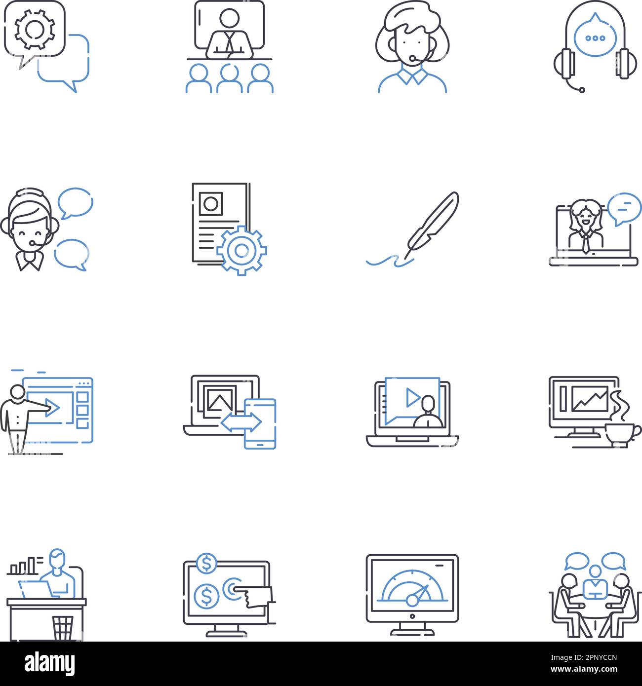 Collection d'icônes de ligne de méthode de procédure. Technique, système, approche, processus, Méthodologie, Protocole, vecteur de plan et illustration linéaire. Modèle Illustration de Vecteur