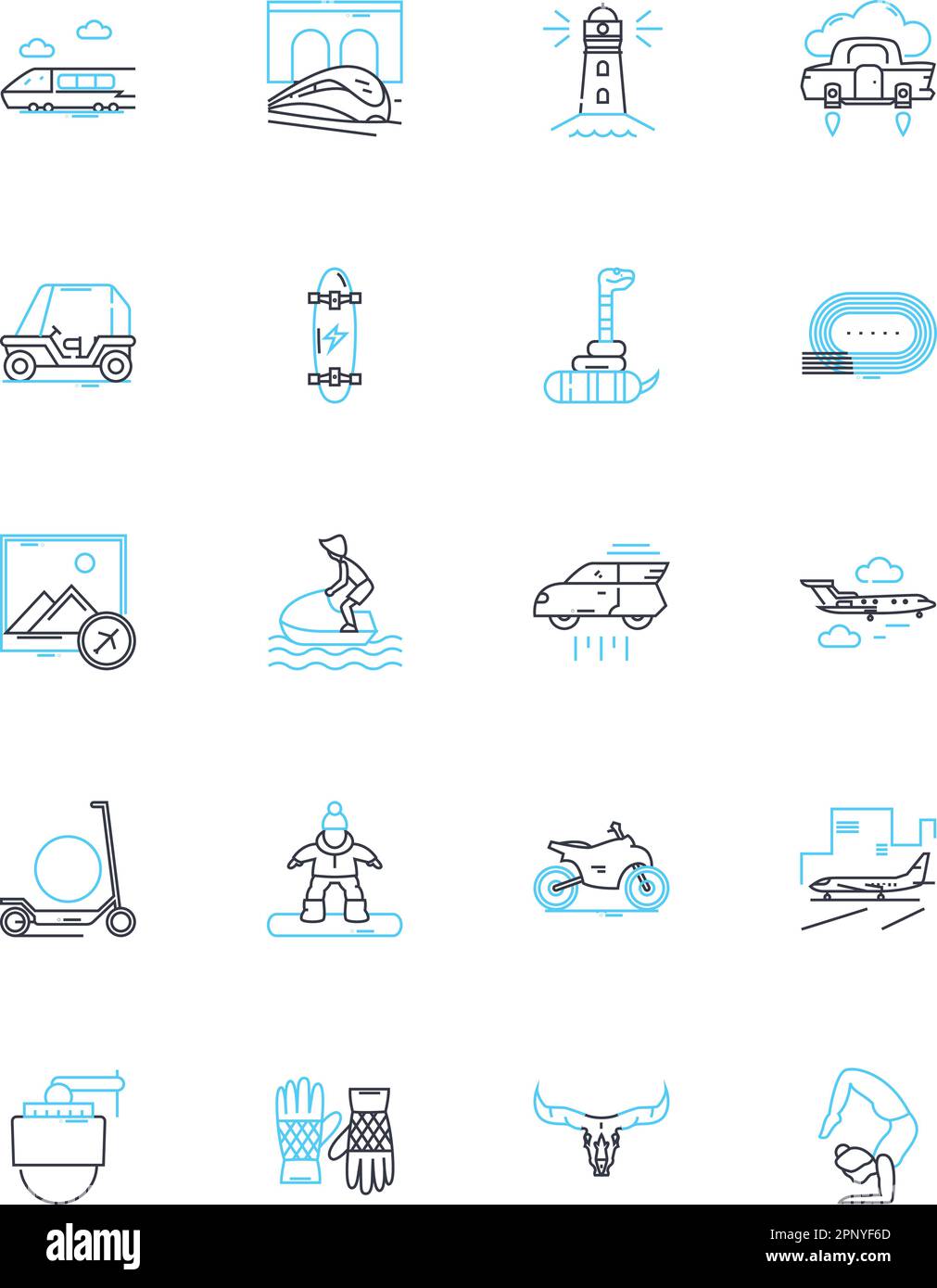 Ensemble d'icônes linéaires ECO tour. Durabilité, faune, conservation, aventure, préservation, Exploration, vecteur de ligne d'environnement et signes de concept Illustration de Vecteur