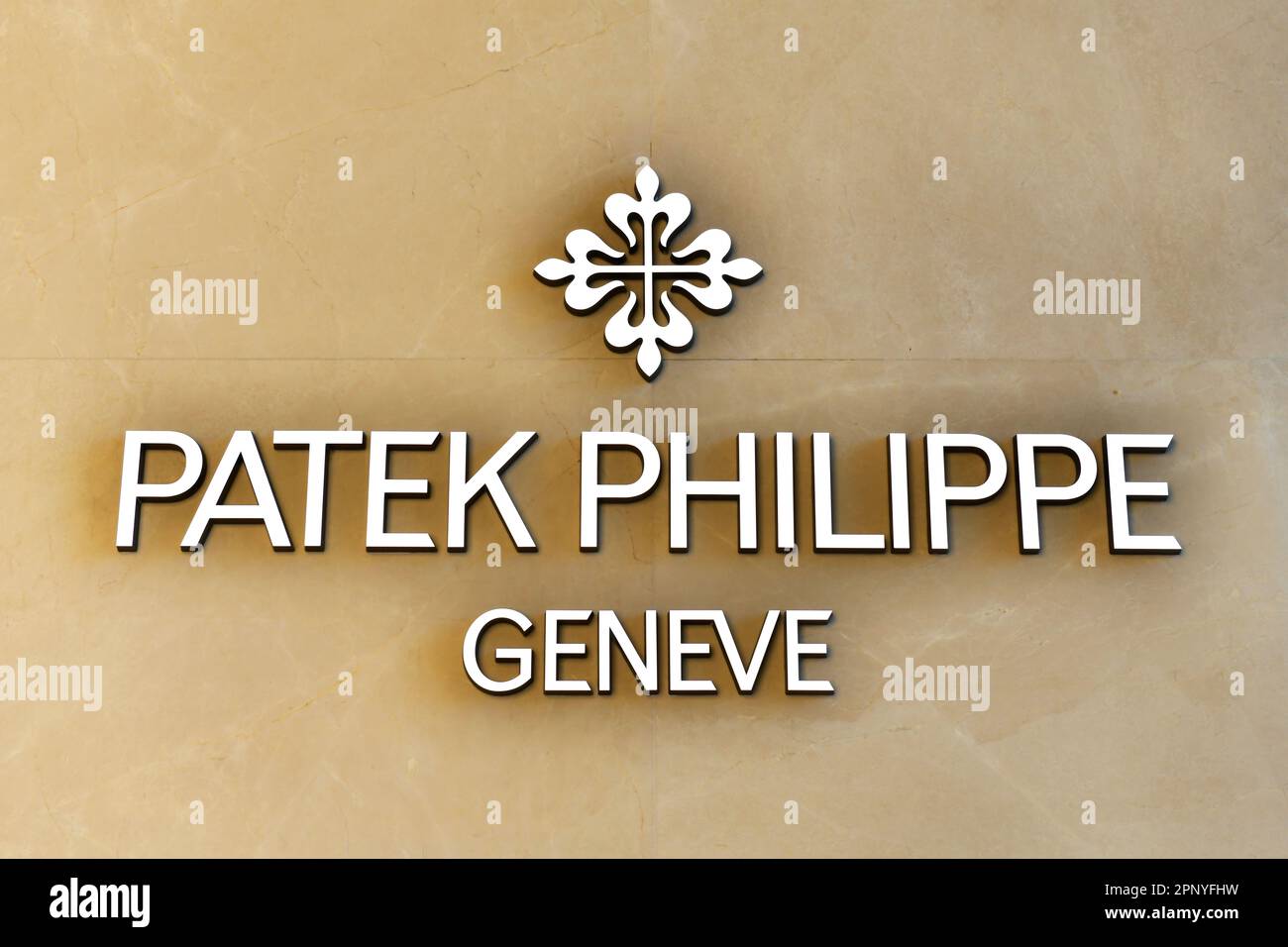 BANGKOK, THAÏLANDE - 22 avril 2022 :boutique Patek Philippe dans le centre commercial Icon Siam . Patek Philippe est un fabricant suisse de montres et d'horloges de luxe Banque D'Images