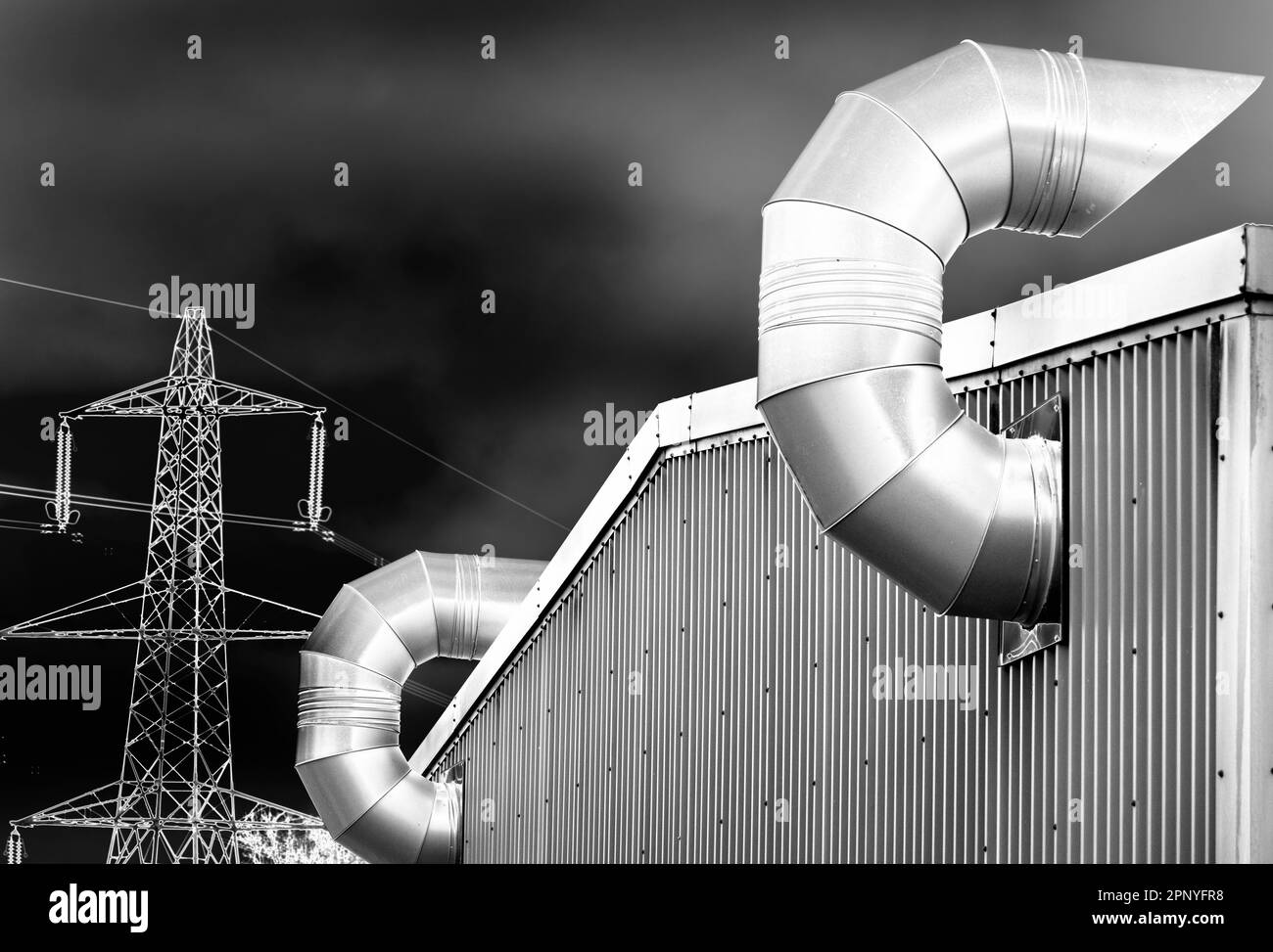 J'aime les pylônes d'électricité; je trouve leurs formes abstraites et