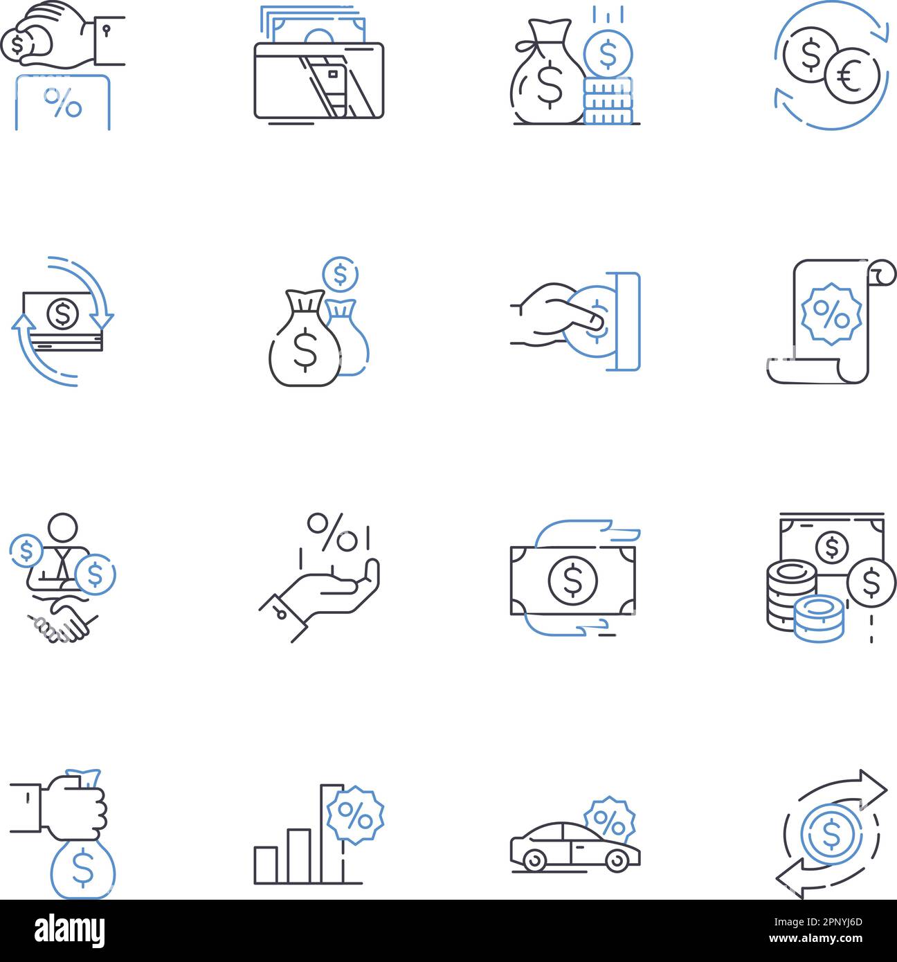 Collection d'icônes de ligne de générateurs de plomb. Prospection, ventes, Marketing, télémarketing, appels à froid, Références, vecteur de nerf et illustration linéaire Illustration de Vecteur