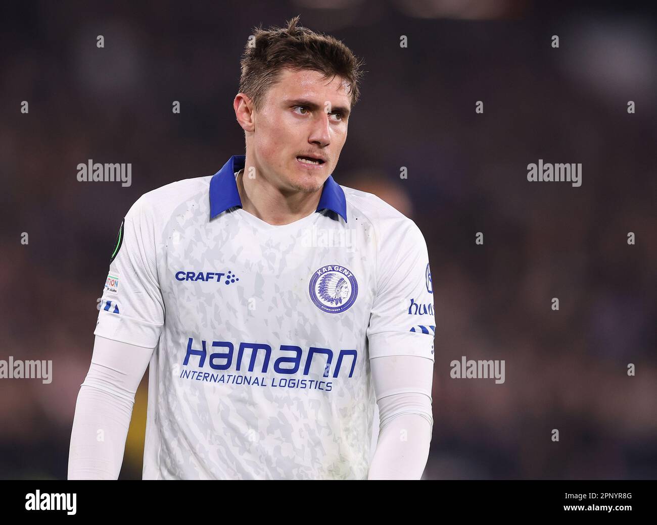 Londres, Royaume-Uni. 20th avril 2023. Alessio Castro-Montes de KAA Gent lors du match de l'UEFA Europa Conference League au London Stadium, Londres. Crédit photo à lire: Paul Terry/Sportimage crédit: Sportimage Ltd/Alay Live News Banque D'Images