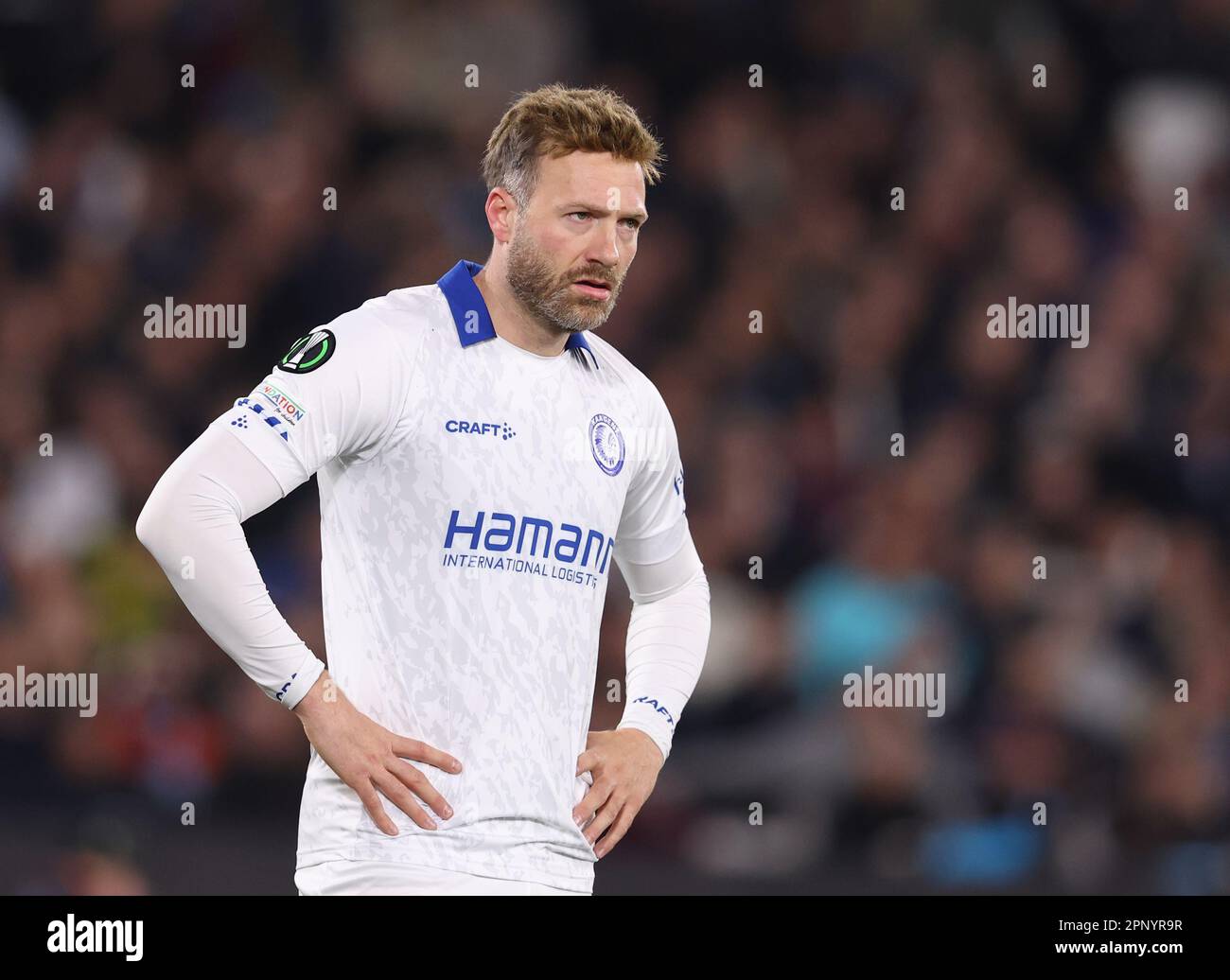 Londres, Royaume-Uni. 20th avril 2023. Laurent Depoître de KAA Gent lors du match de l'UEFA Europa Conference League au London Stadium, Londres. Crédit photo à lire: Paul Terry/Sportimage crédit: Sportimage Ltd/Alay Live News Banque D'Images