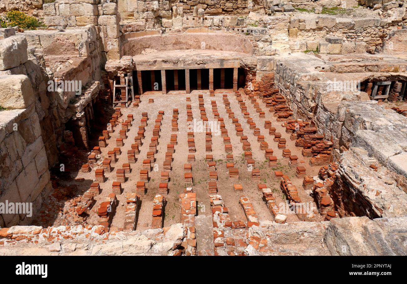 Hypocrat dans la zone archéologique de Kourion, Episkopi, district de Limassol, République de Chypre Banque D'Images