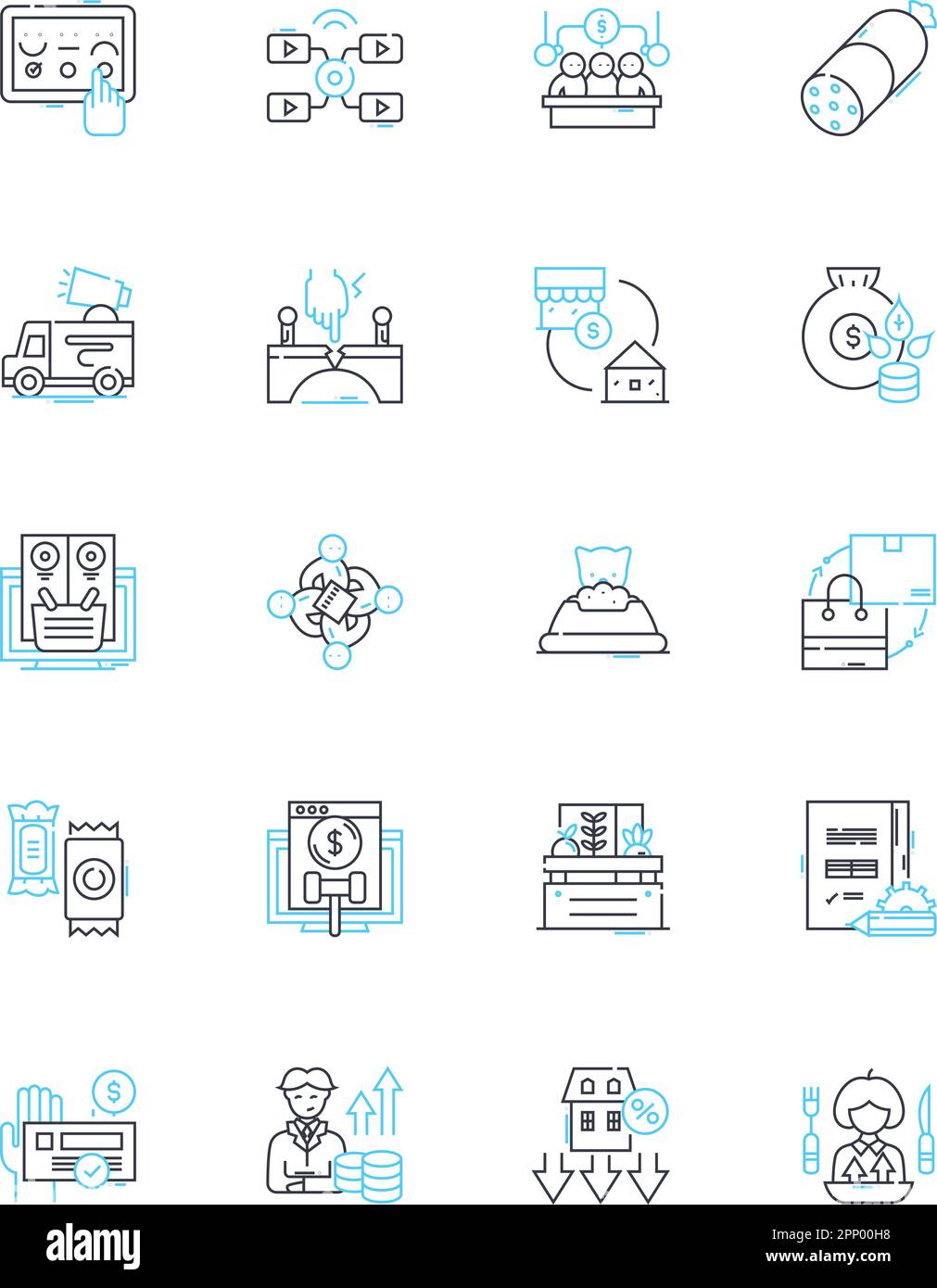 Jeu d'icônes linéaires de découverte scientifique. Percée, conclusions, innovation, progrès, expérimentation, Exploration, vecteur ligne contributions et Illustration de Vecteur